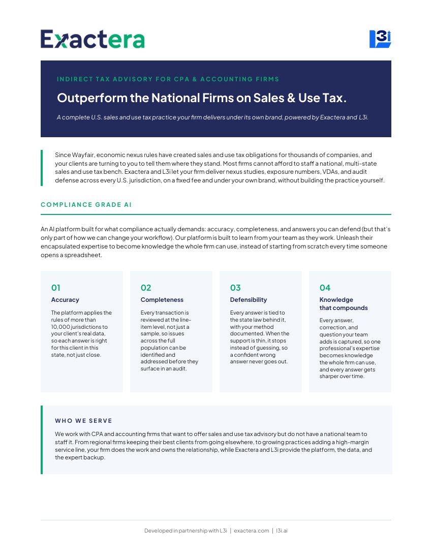 Sales & Use Tax for CPA & Accounting Firms — document cover